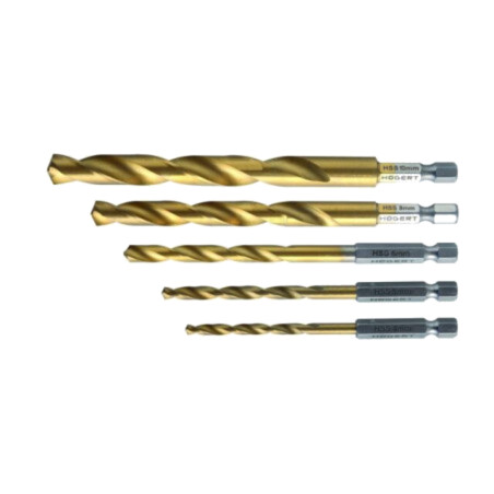 Set de burghie; pt.metal; Ø: 4mm,5mm,6mm,8mm,10mm; 5buc; blister