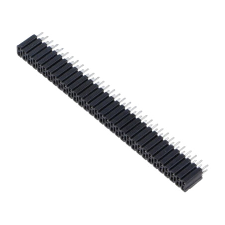 Conector: şiruri pini; soclu; mamă; PIN: 64; drept; 2,54mm; THT; 2x32