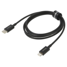 Cablu; mufă Apple Lightning,USB C mufă; 1m; negru; 20W