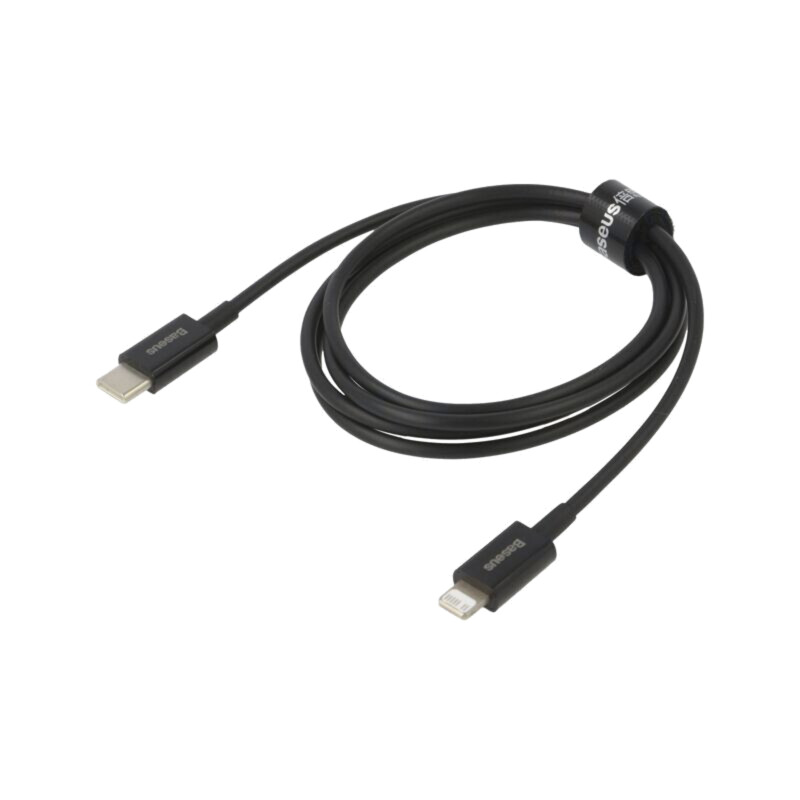Cablu; mufă Apple Lightning,USB C mufă; 1m; negru; 20W