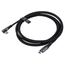 Cablu; USB 2.0; nichelat; 2m; negru; Fire: Cu,cositorit; textilă