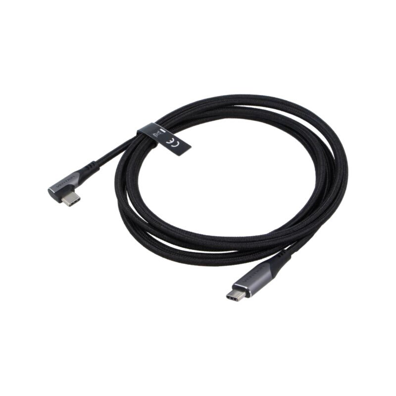 Cablu; USB 2.0; nichelat; 2m; negru; Fire: Cu,cositorit; textilă