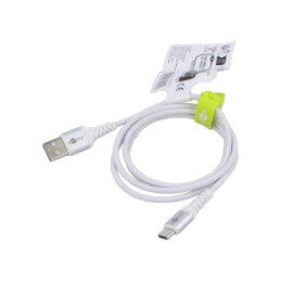 Cablu; USB 2.0; USB A mufă,USB C mufă; 1m; alb; 0,48Gbps; silicon