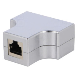 Splitter; ecranat; RJ45 soclu,RJ45 soclu x2