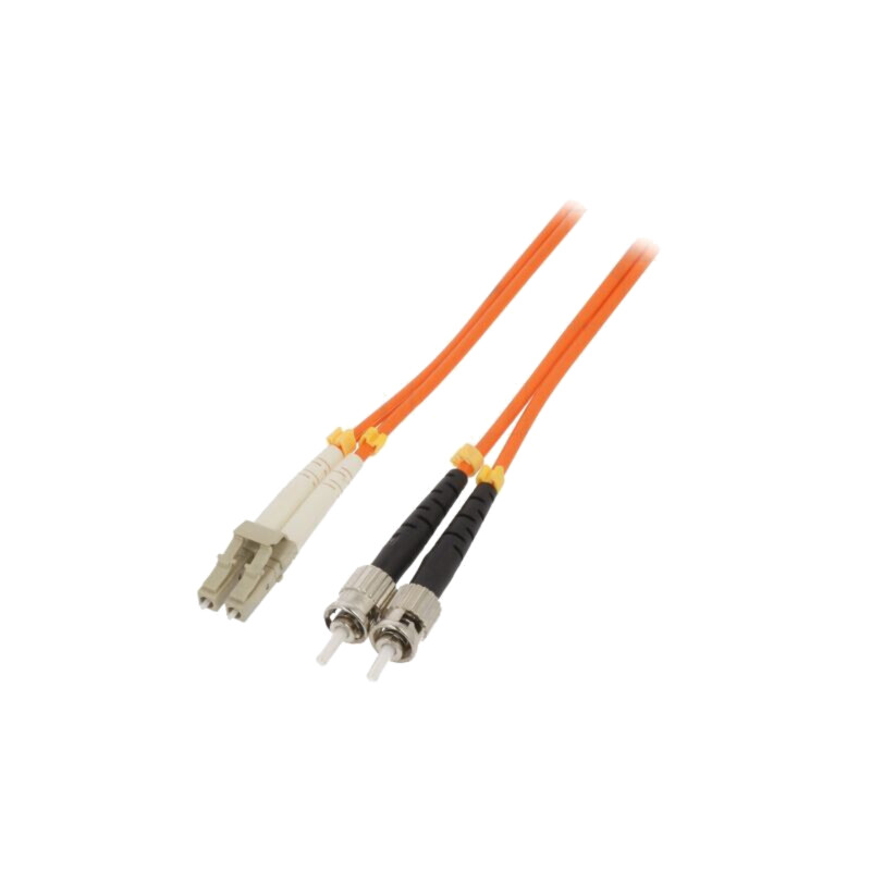 Patch cord cu fibră; OM2; LC/UPC,ST/UPC; 1m; LSZH; portocalie Patch cord cu fibră; OM2; LC/UPC,ST/UPC; 1m; LSZH; portocalie