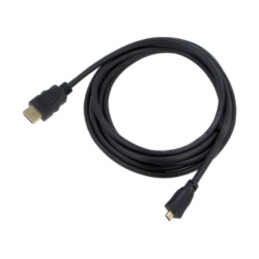 Cablu; HDMI 2.1; HDMI mufă,mufă  micro HDMI; PVC; Lung: 2m; negru