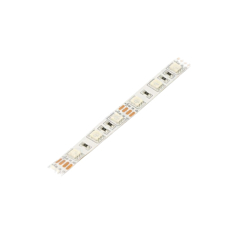 Bandă LED; RGB; 5050; LED/m: 60; 10mm; PCB albe; IP20; 4,8W/m; 12VDC Bandă LED; RGB; 5050; LED/m: 60; 10mm; PCB albe; IP20; 4,8W/m; 12VDC