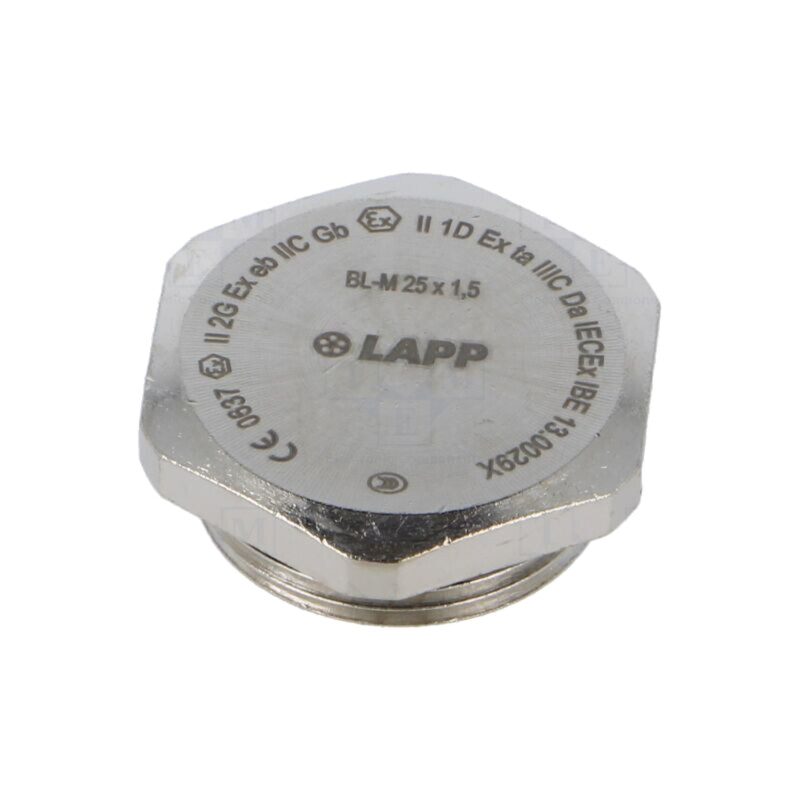 Capac de protecţie; M25; 1,5; IP68; alamă; Acoperire: nichel; 29mm