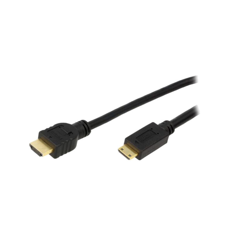 Cablu; HDMI 1.4; HDMI mufă,mini HDMI mufă; PVC; Lung: 1m; negru