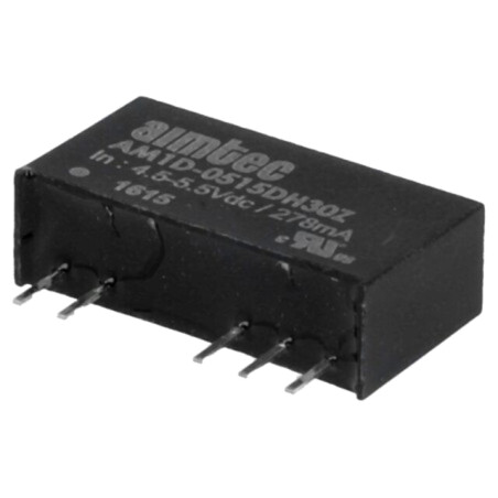 Convertor: DC/DC; 1W; Uintr: 4,5÷5,5VDC; Uieş: 15VDC; Uieş2: -15VDC