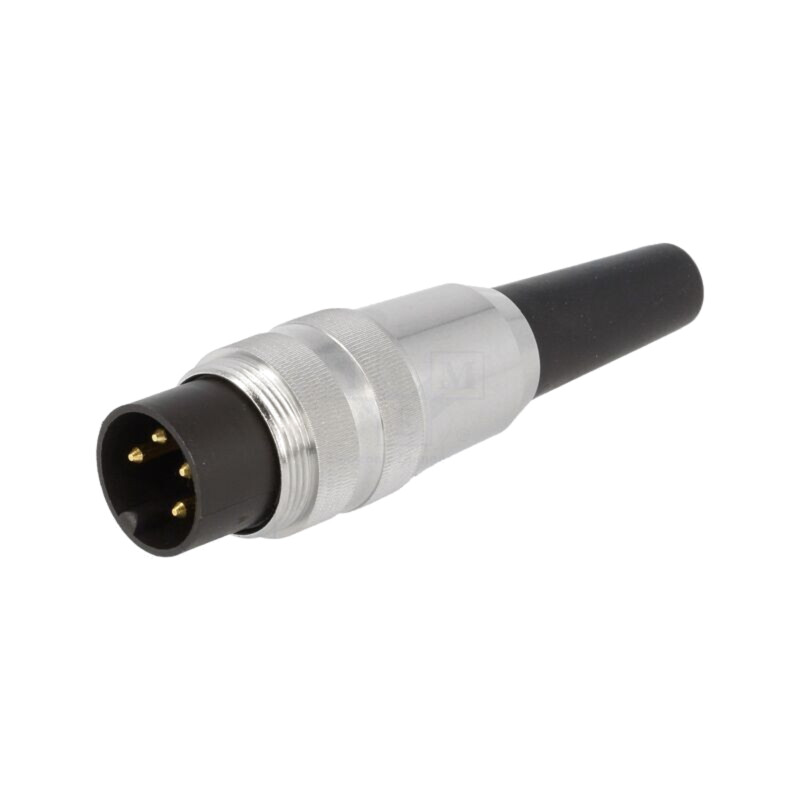 Conector: M16; mufă; tată; lipire; pe cablu; PIN: 4; 5A; 250V; drept