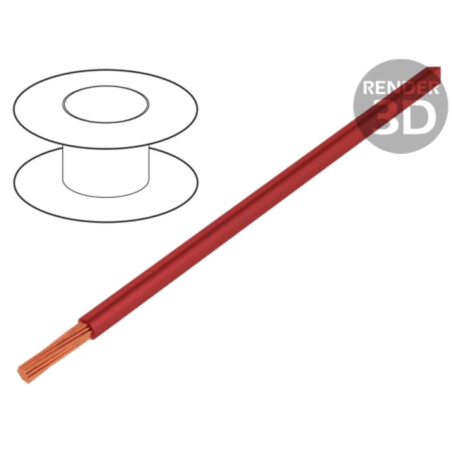 Cablu; Silivolt®-E SN; 1x2,5mm2; litat; Cu; silicon; roşu; 600V