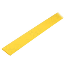 Manşon termocontractabil; fără adeziv; 2: 1; 25,4mm; L: 1m; galbenă
