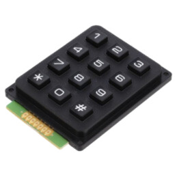 Tastatură: plastic; Nr.butoane: 12; fără; plastic; 200mΩ; 1N; 20mA