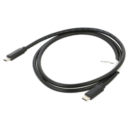 Cablu; USB 3.1; USB C mufă,din ambele părţi; aurit; 1m; negru