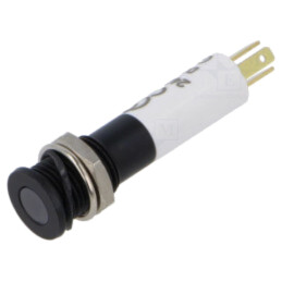 Lampă de control: LED; super plată; roşie/verde; 24÷28VDC; Ø8mm