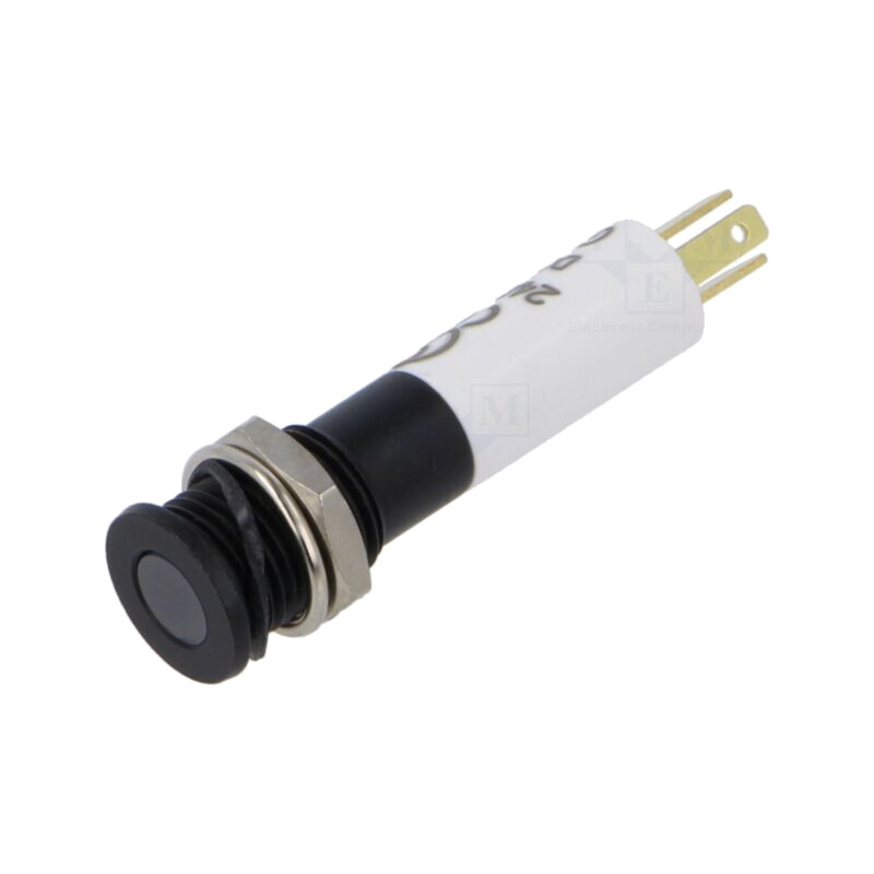 Lampă de control: LED; super plată; roşie/verde; 24÷28VDC; Ø8mm