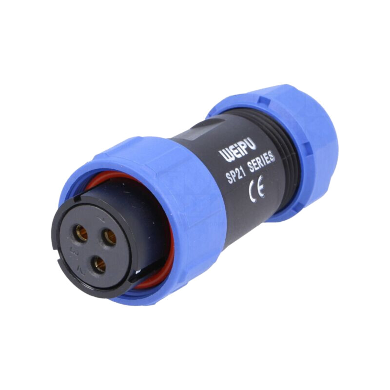 Mufă; SP21; mamă; PIN: 3; IP68; 7÷12mm; 30A; lipire; pe cablu; 500V