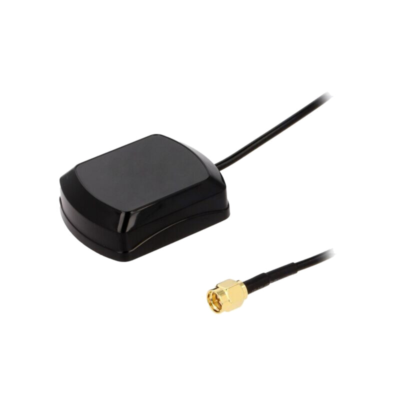 Antenă; GPS; 3dBi; RHCP; magnet; 50Ω; 48x39x14mm; -40÷85°C; Lung: 3m