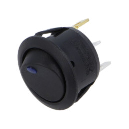 ROCKER; SPST; Poz: 2; ON-OFF; 20A/12VDC; neagră; LED,punctuală; RAS