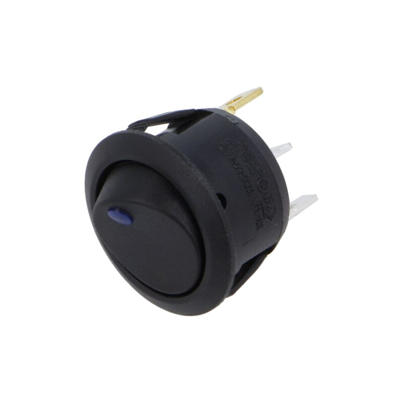 ROCKER; SPST; Poz: 2; ON-OFF; 20A/12VDC; neagră; LED,punctuală; RAS