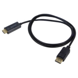 Cablu; DisplayPort mufă,HDMI mufă; Lung: 1,5m; negru; 30AWG