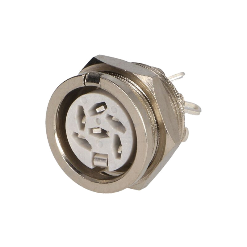 Conector: DIN; soclu; mamă; PIN: 6; Dispunere: 240°; lipire; 34V; 2A