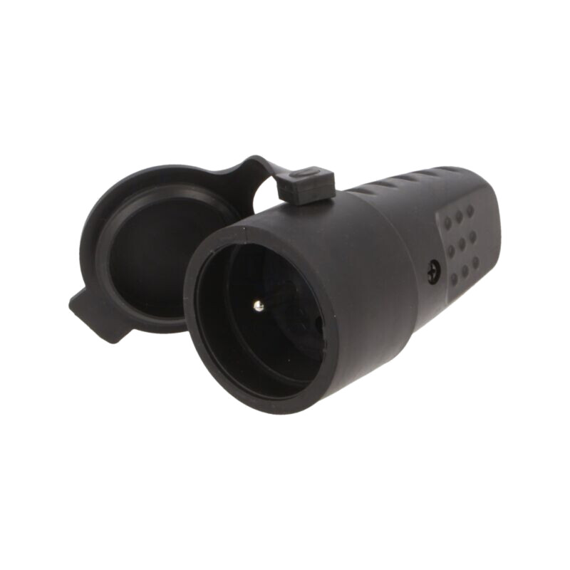 Conector: alimentare AC; mamă; soclu; 2P+PE; 250VAC; 16A; neagră Conector: alimentare AC; mamă; soclu; 2P+PE; 250VAC; 16A; neagră