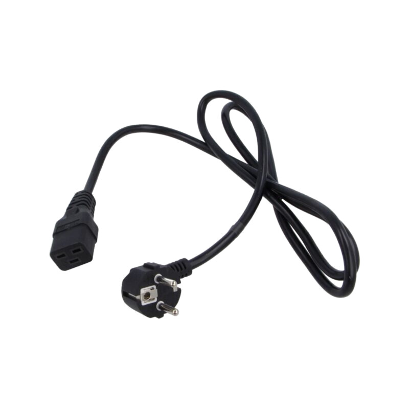 Cablu; 3x1,5mm2; CEE 7/7 (E/F) ştecăr în unghi,IEC C19 mamă Cablu; 3x1,5mm2; CEE 7/7 (E/F) ştecăr în unghi,IEC C19 mamă
