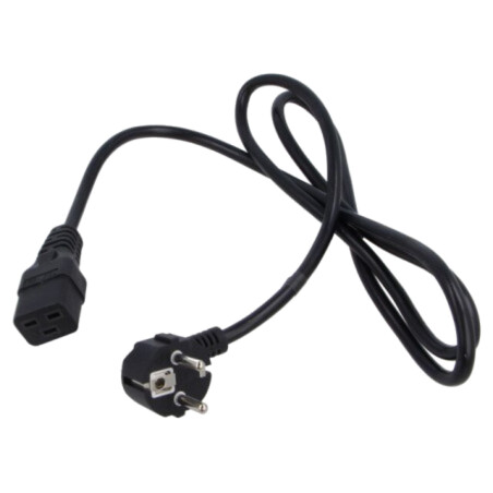 Cablu; 3x1,5mm2; CEE 7/7 (E/F) ştecăr în unghi,IEC C19 mamă