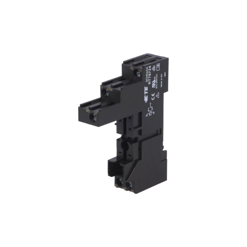 Stativ; PIN: 5; 12A; 250VAC; H: 61mm; W: 15,5mm; pentru şină DIN; RT1