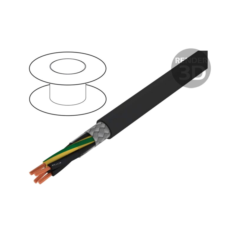 Cablu; ÖLFLEX® CLASSIC 115 CY BK; 4G2,5mm2; PVC; negru; 300V,500V