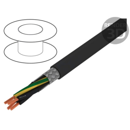 Cablu; ÖLFLEX® CLASSIC 115 CY BK; 4G2,5mm2; PVC; negru; 300V,500V