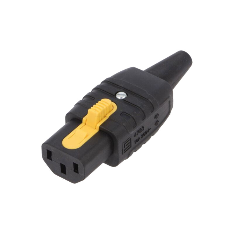 Conector: alimentare AC; mufă; mamă; 10A; 250VAC; C13 (F); pe cablu