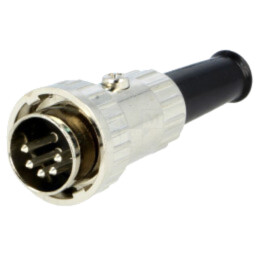 Conector: DIN; mufă; tată; cu manşon; PIN: 5; Dispunere: 180°; drept