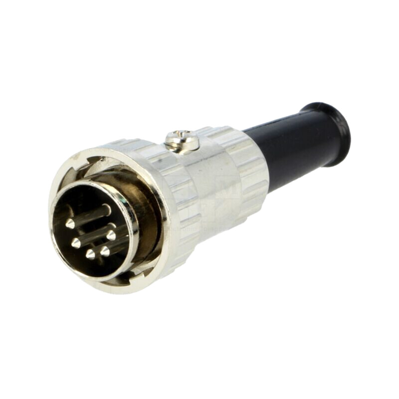 Conector: DIN; mufă; tată; cu manşon; PIN: 5; Dispunere: 180°; drept