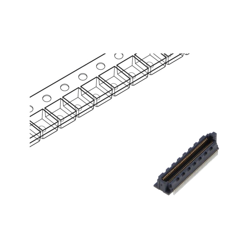Conector: PCB-PCB; mamă; PIN: 40; 0,4mm; SS4; aurit; SMT; soclu; 1,6A Conector: PCB-PCB; mamă; PIN: 40; 0,4mm; SS4; aurit; SMT; soclu; 1,6A