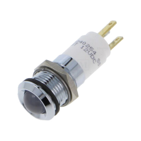Lampă de control: LED; roşu/verde/galben; 12VDC; Ø14mm