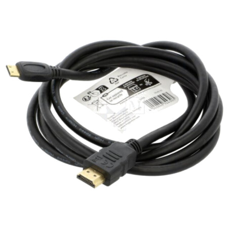 Cablu; HDMI 2.1; HDMI mufă,mini HDMI mufă; PVC; Lung: 2m; negru