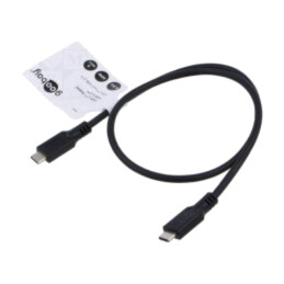 Cablu; USB 3.2; USB C mufă,din ambele părţi; 0,5m; negru; 5Gbps
