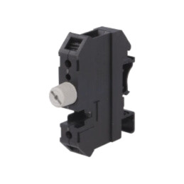 Clemă; siguranţe cilindrice; 5x20mm; pentru şină DIN; 10A; 800VAC