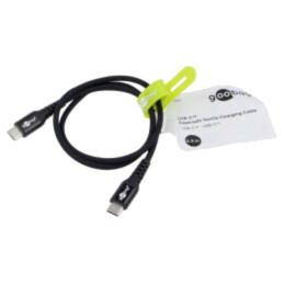Cablu; USB 2.0; USB C mufă,din ambele părţi; 0,5m; negru; silicon