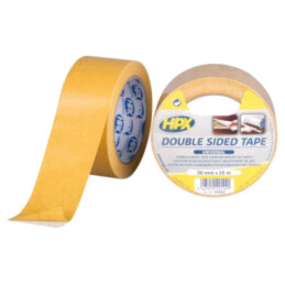 Bandă: de fixare; W: 50mm; L: 25m; Thk: 0,08mm; dublă; albă; max.60°C