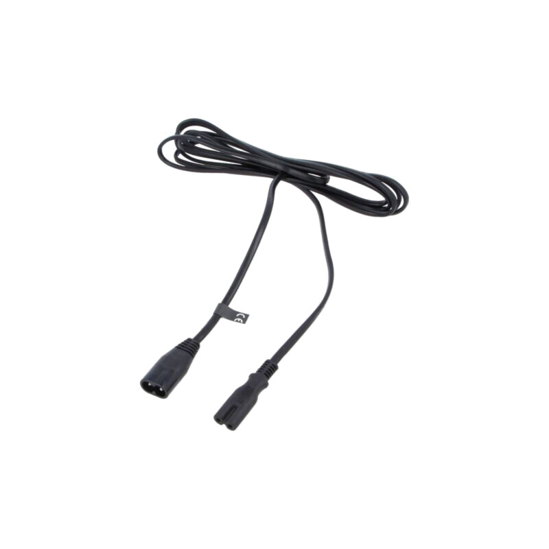 Cablu; 2x0,75mm2; IEC C7 mamă,IEC C8 tată; PVC; 3m; negru; 2,5A