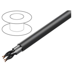 Cablu; POWER 1000-YFR-TP-OS; 4x2x1,5mm2; litat; Cu; PVC; negru