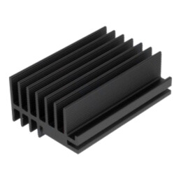 Radiator: extrudat; neagră; L: 75mm; W: 30mm; H: 52mm; 3,5K/W