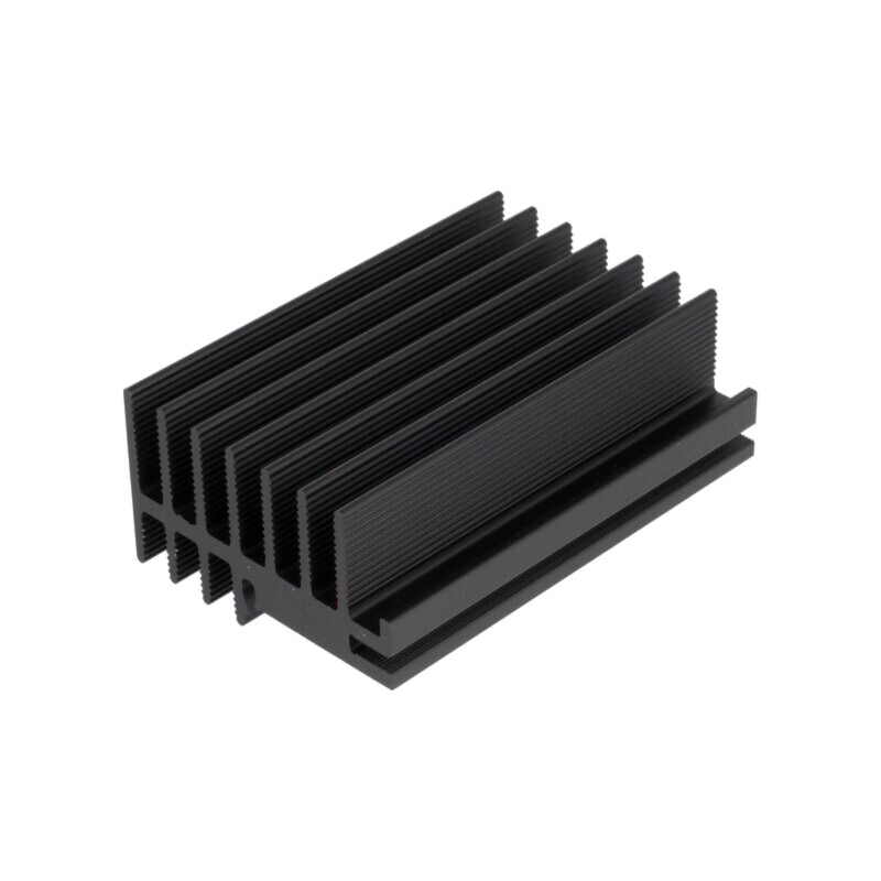 Radiator: extrudat; neagră; L: 75mm; W: 30mm; H: 52mm; 3,5K/W