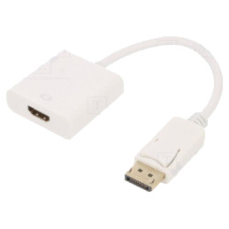 Adaptor; DisplayPort 1.1; DisplayPort mufă,HDMI soclu; 0,1m