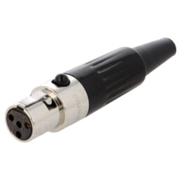Conector: XLR mini; mufă; mamă; PIN: 4; pe cablu; lipire; 5A; 0,5mm2