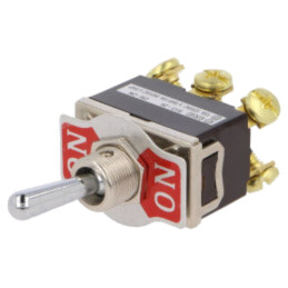 Comutator: basculant; Poz: 2; DPDT; ON-ON; 10A/250VAC; R13-29